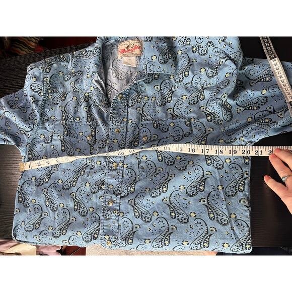 Retro Wrangler Paisley Western/Cowgirl/Rodeo Style Snap Close Shirt - Picture 8 of 8